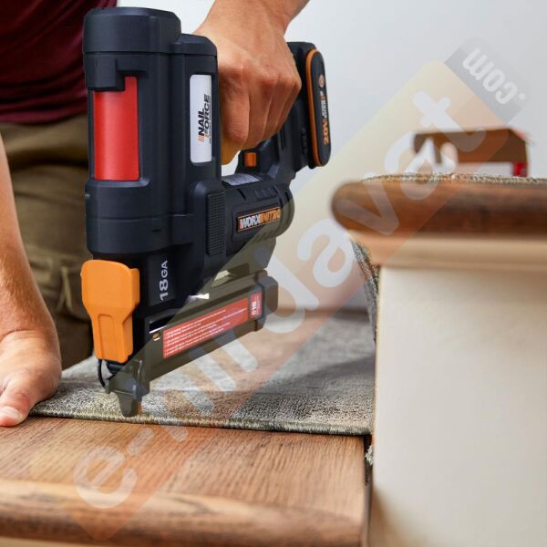 WORX WX844 20Volt/2.0Ah Li-ion 16-40mm Profesyonel Şarjlı Zımba Makinesi + 2700 Adet Yedek Zımba