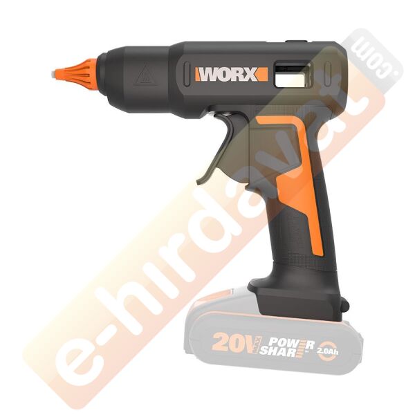 WORX WX045.9 20Volt 11MM Profesyonel Sıcak Mum Silikon Tabancası + 10 Silikon (Akü Dahil Değildir)