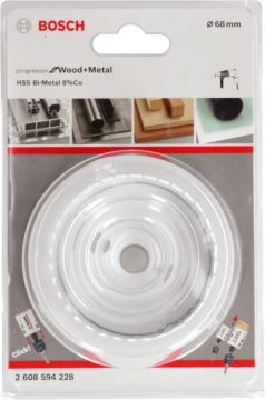 Bosch Aksesuarlar Bosch - Yeni Progressor Serisi Ahşap ve Metal için Delik Açma Testeresi (Panç) 68 mm