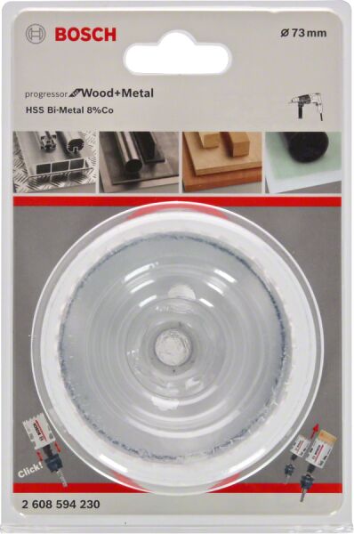 Bosch Aksesuarlar Bosch - Yeni Progressor Serisi Ahşap ve Metal için Delik Açma Testeresi (Panç) 73 mm