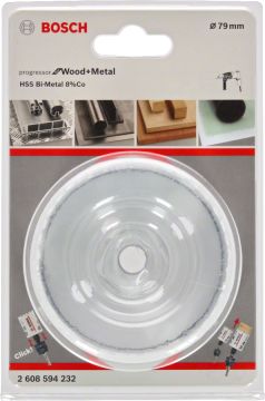 Bosch Aksesuarlar Bosch - Yeni Progressor Serisi Ahşap ve Metal için Delik Açma Testeresi (Panç) 79 mm