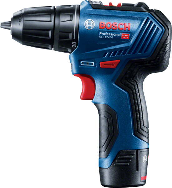 Bosch Profesyonel Seri Bosch Professional GSR 12V-30 + 39Parça Vidalama Seti Akülü Delme Vidalama Makinesi
