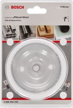 Bosch Aksesuarlar Bosch - Yeni Progressor Serisi Ahşap ve Metal için Delik Açma Testeresi (Panç) 86 mm