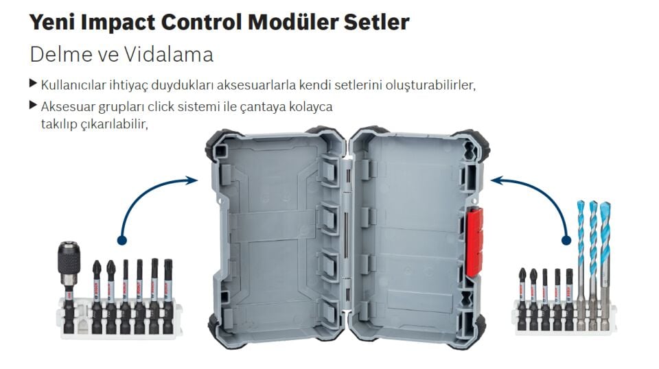 Bosch - Impact Control Serisi Uçlar İçin Boş Vidalama Çantası (Orta Boy)
