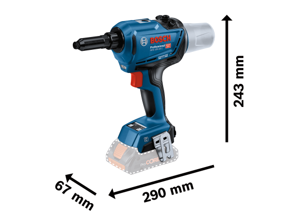 Bosch Profesyonel Seri Bosch Professional GRG 18V-16 C SOLO Akülü Perçin Tabancası