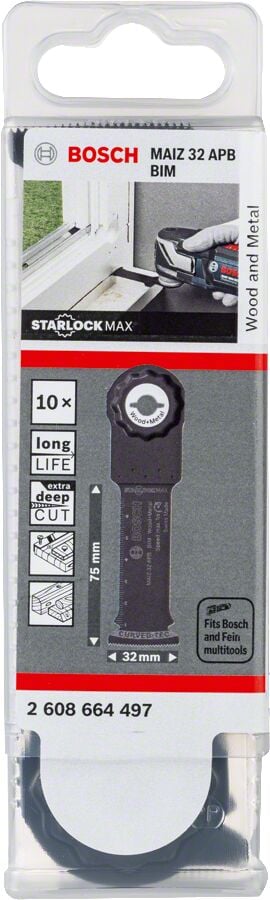 Bosch - Starlock Max - MAIZ 32 APB - BIM Ahşap ve Metal İçin Daldırmalı Testere Bıçağı 10'lu