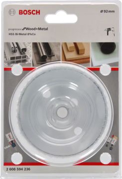 Bosch Aksesuarlar Bosch - Yeni Progressor Serisi Ahşap ve Metal için Delik Açma Testeresi (Panç) 92 mm