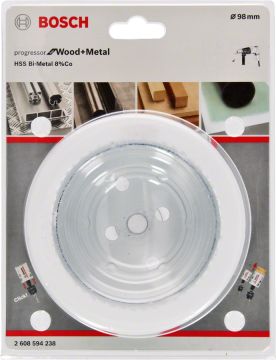 Bosch Aksesuarlar Bosch - Yeni Progressor Serisi Ahşap ve Metal için Delik Açma Testeresi (Panç) 98 mm