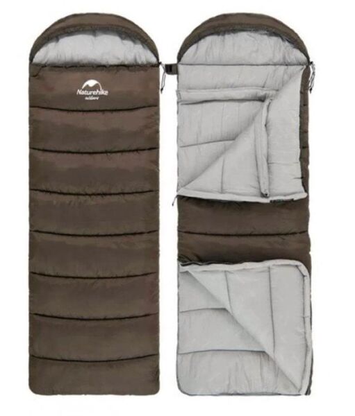 NATUREHIKE U350S Kapüşonlu Uyku Tulumu -17 Derece (Kahverengi-Sol)