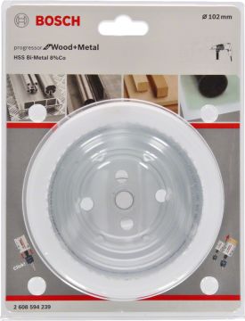 Bosch Aksesuarlar Bosch - Yeni Progressor Serisi Ahşap ve Metal için Delik Açma Testeresi (Panç) 102 mm