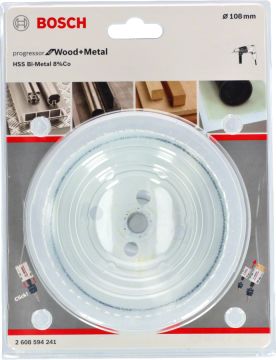 Bosch Aksesuarlar Bosch - Yeni Progressor Serisi Ahşap ve Metal için Delik Açma Testeresi (Panç) 108 mm