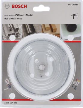 Bosch Aksesuarlar Bosch - Yeni Progressor Serisi Ahşap ve Metal için Delik Açma Testeresi (Panç) 111 mm