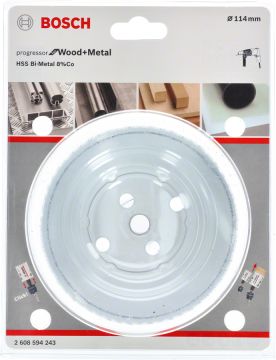 Bosch Aksesuarlar Bosch - Yeni Progressor Serisi Ahşap ve Metal için Delik Açma Testeresi (Panç) 114 mm