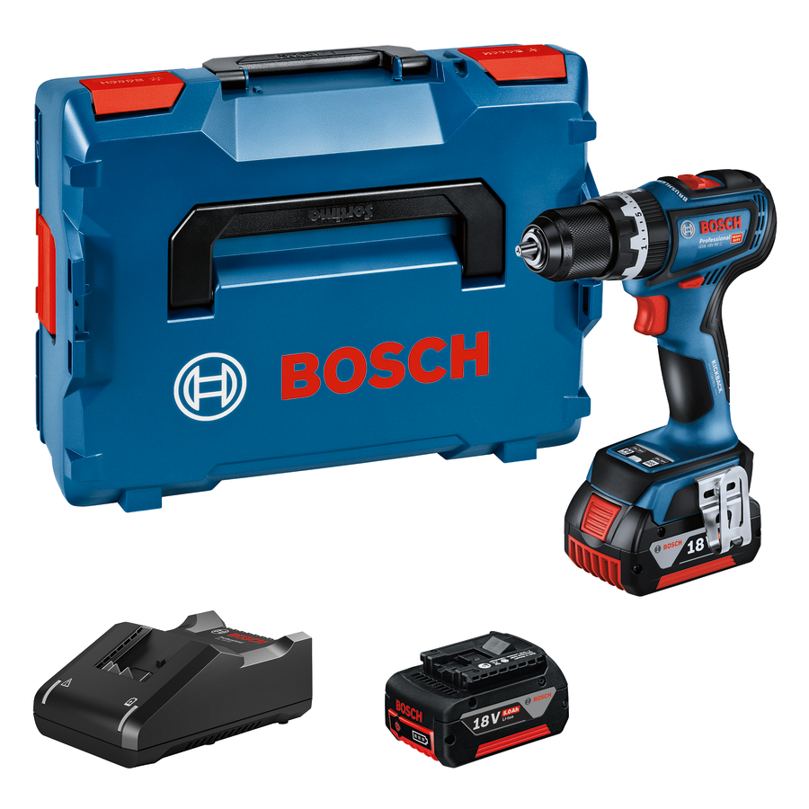 Bosch Profesyonel Seri Bosch Professional GSB 18V-90 C (2x5.0Ah, GAL 18V-40, L-Boxx) Akülü Darbeli Delme Vidalama Makinesi