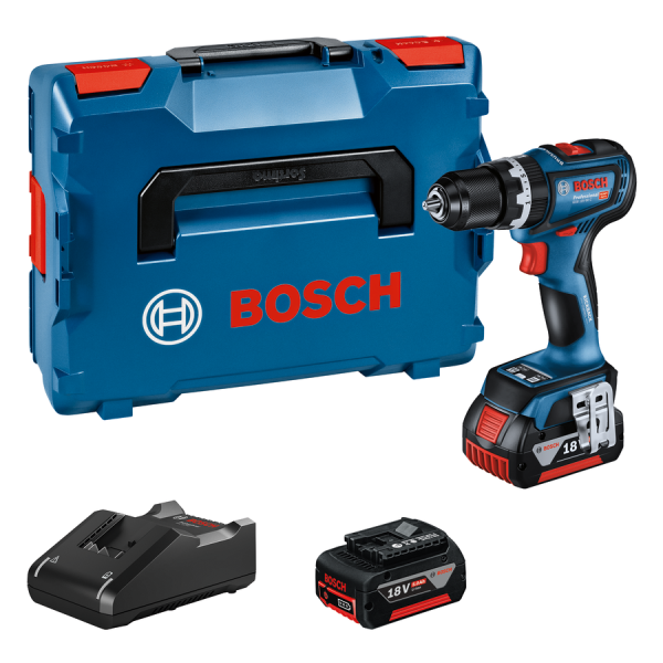 Bosch Profesyonel Seri Bosch Professional GSB 18V-90 C (2x5.0Ah, GAL 18V-40, L-Boxx) Akülü Darbeli Delme Vidalama Makinesi