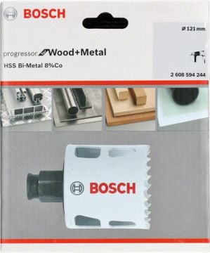 Bosch Aksesuarlar Bosch - Yeni Progressor Serisi Ahşap ve Metal için Delik Açma Testeresi (Panç) 121 mm