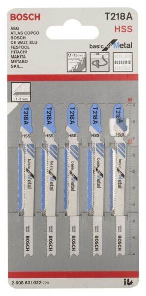 Bosch Aksesuarlar Bosch - Ekonomik Seri Metal İçin T 218 A Dekupaj Testeresi Bıçağı - 5'Li Paket
