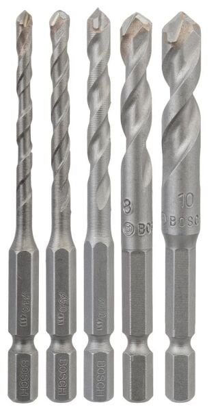 Bosch Aksesuarlar Bosch - Altıgen Şaftlı, HEX-9 Serisi HEX-9 Serisi Seramik için Matkap Ucu 5'li Set 4-5-6-8-10 mm