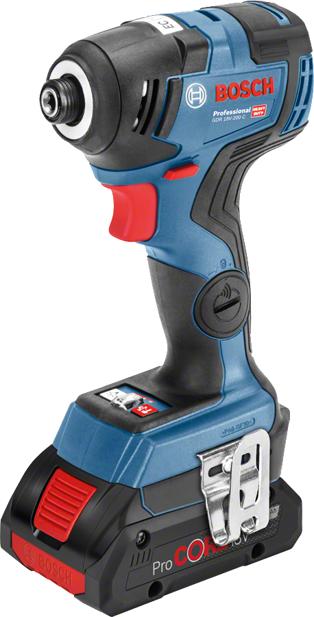 Bosch Profesyonel Seri Bosch Professional GDR 18V-200 C Akülü Darbeli Somun Sıkma Makinesi (2 x18 V 4.0 Ah Akü, L-BOXX taşıma çantalı)