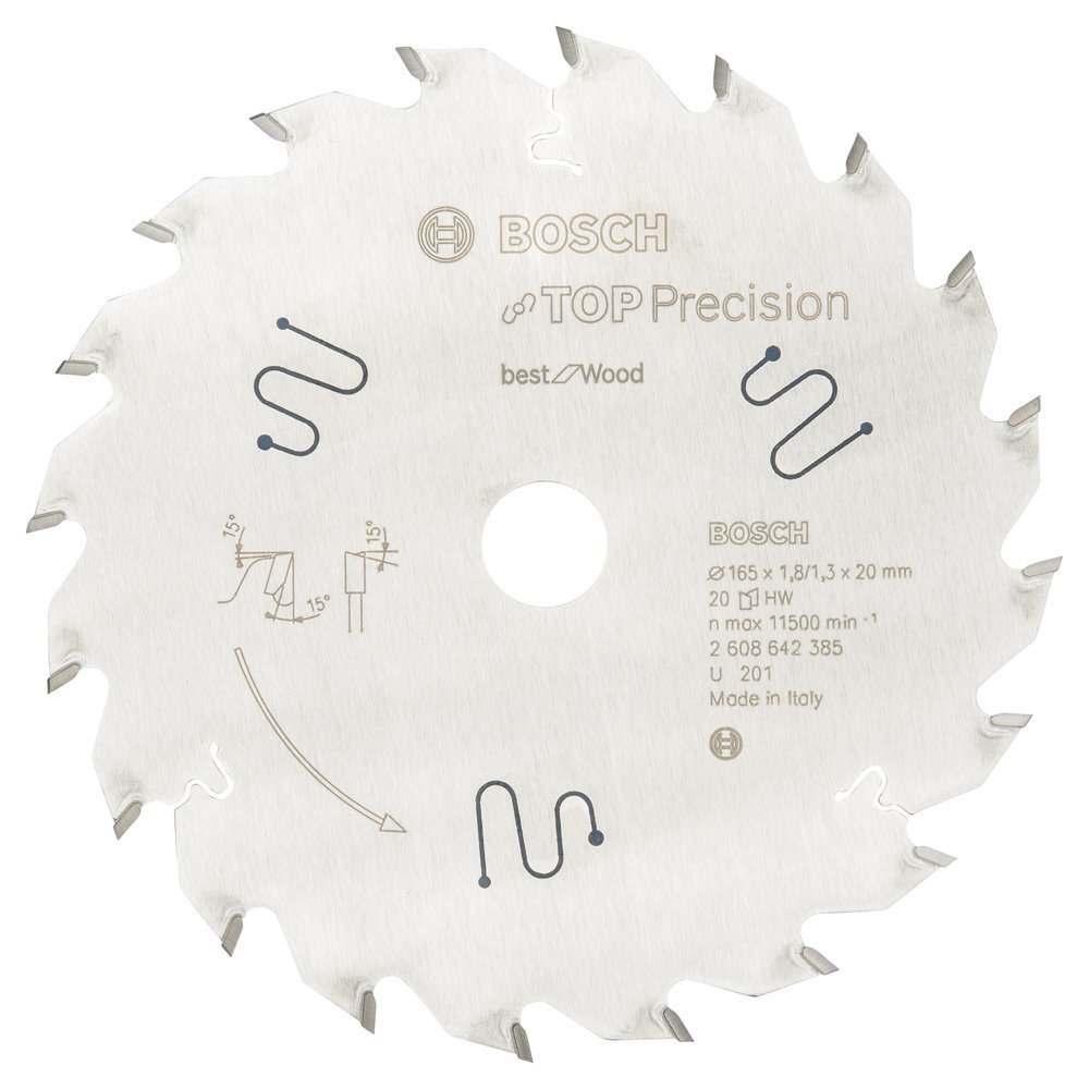 Bosch Best For Wood 165*20 mm 20 Diş