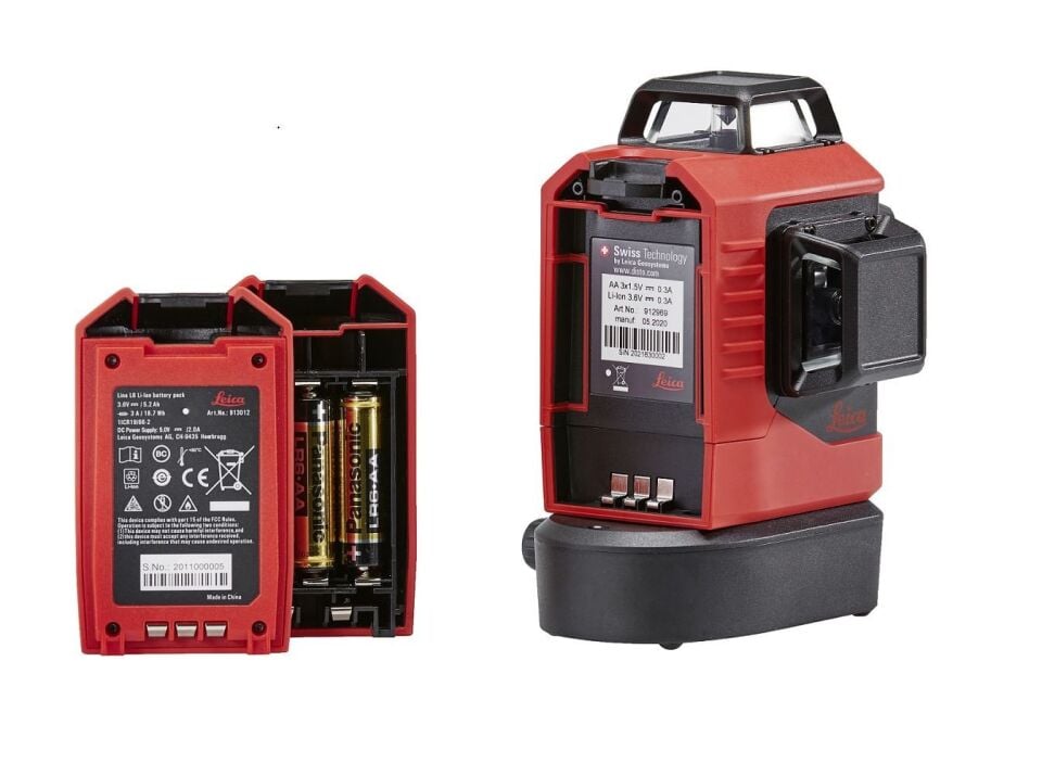 ﻿LEICA LINO L6R 3 Eksen 360 Derece Çapraz Çizgili Şarjlı Kırmızı Lazer Terazi