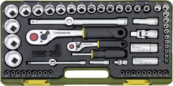 PROXXON Lokma Takımı 65 Parça 1/2'' - 1/4'' (23286)