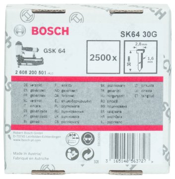 Bosch GSK 64 Çivisi 30 mm 2500li Galvanizli