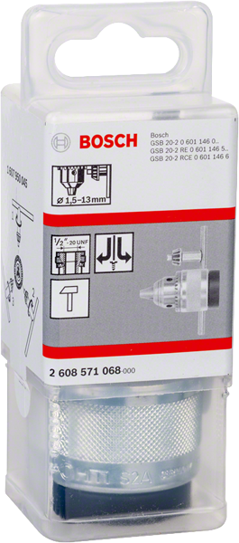 Bosch Aksesuarlar Bosch - 1/2''-20 - 1,5-13 mm Anahtarlı Mandren