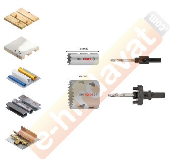 BOSCH PRO 17 Parça HSS-Bimetal Panç - Delik Açma Seti Ahşap ve Metal için