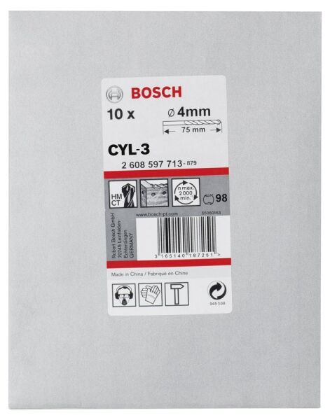 Bosch Aksesuarlar Bosch - cyl-3 Serisi, Beton Matkap Ucu 4*75 mm 10'lu Paket