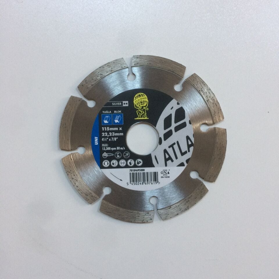 ATLAS Universal Soketli Beton İçin Elmas Testere 115 mm