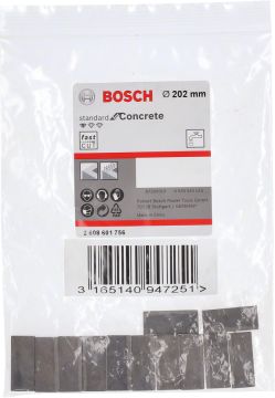 Bosch Aksesuarlar Bosch - Standard Seri Sulu Elmas Karot Ucu Segmanı 202mm 1 1/4'' 12'li
