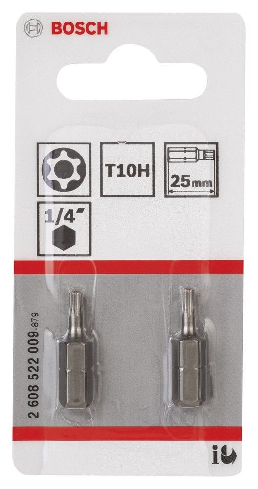 Lot De 2 Embouts Torx C.K T4560 TXTP10 – T10H Avec Fusible, Longueur 25mm