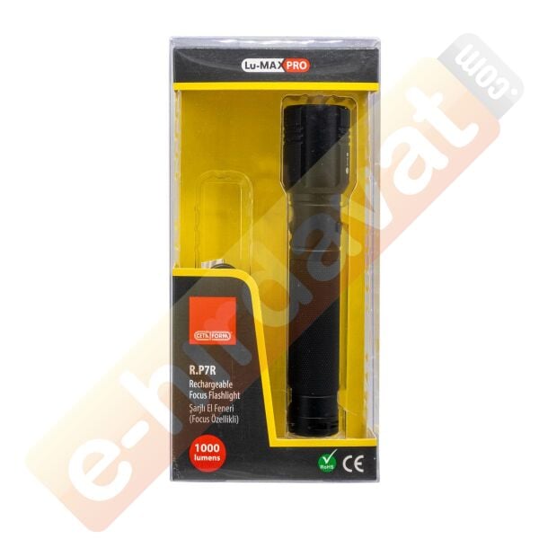 CETA-FORM R.P7 Lu-Max Pro Şarjlı El Feneri 1000 Lümen (Focus Özellikli)