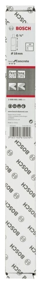 Bosch - Best Serisi Beton İçin 1/2'' Girişli Elmas Sulu Karot Ucu 18 mm