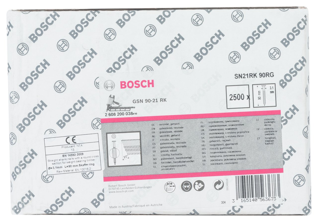 Bosch Aksesuarlar Bosch - GSN 90-21DK Çivi  90mm 2500li YivliÇinko