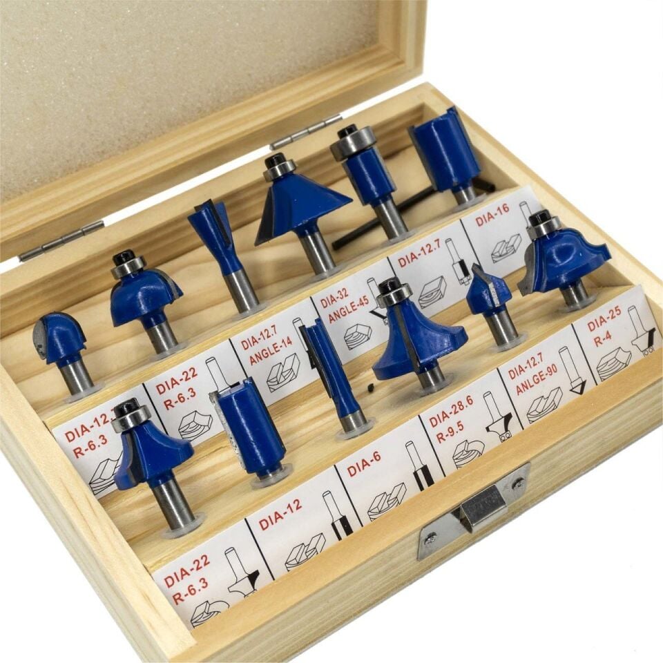 NEXON 5009 Ahşap Freze Uç Seti 6 mm (12 Parça)