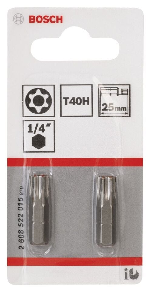 Bosch - Extra Hard Serisi Security-Torx® Vidalama Ucu T40H*25 mm 2li