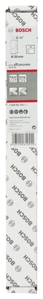 Bosch - Best Serisi Beton İçin 1/2'' Girişli Elmas Sulu Karot Ucu 30 mm