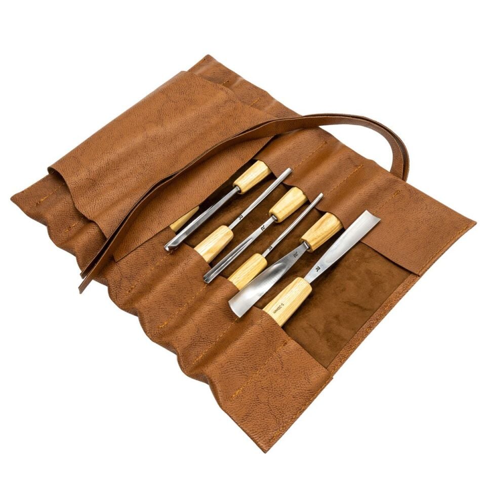 ROX Wood 12 Parça Deri Çantalı Ahşap Oyma Seti (153ROX0125)