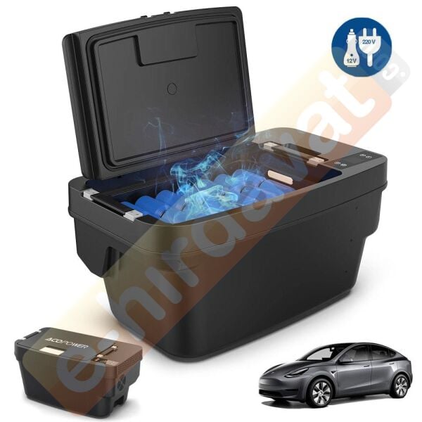 Acopower T35 12/24Volt 33Litre Tesla Model Y ile Uyumlu Kompresörlü Outdoor Oto Buzdolabı