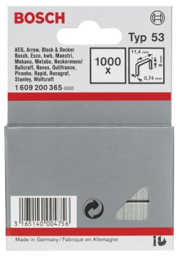 Bosch Zımba Teli Tip 53 11,4*0,74*8 mm