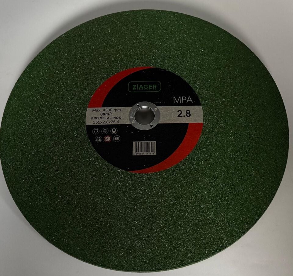 ZİAGER Yüksek Performans Metal Kesme Taşı 355x2,8 mm