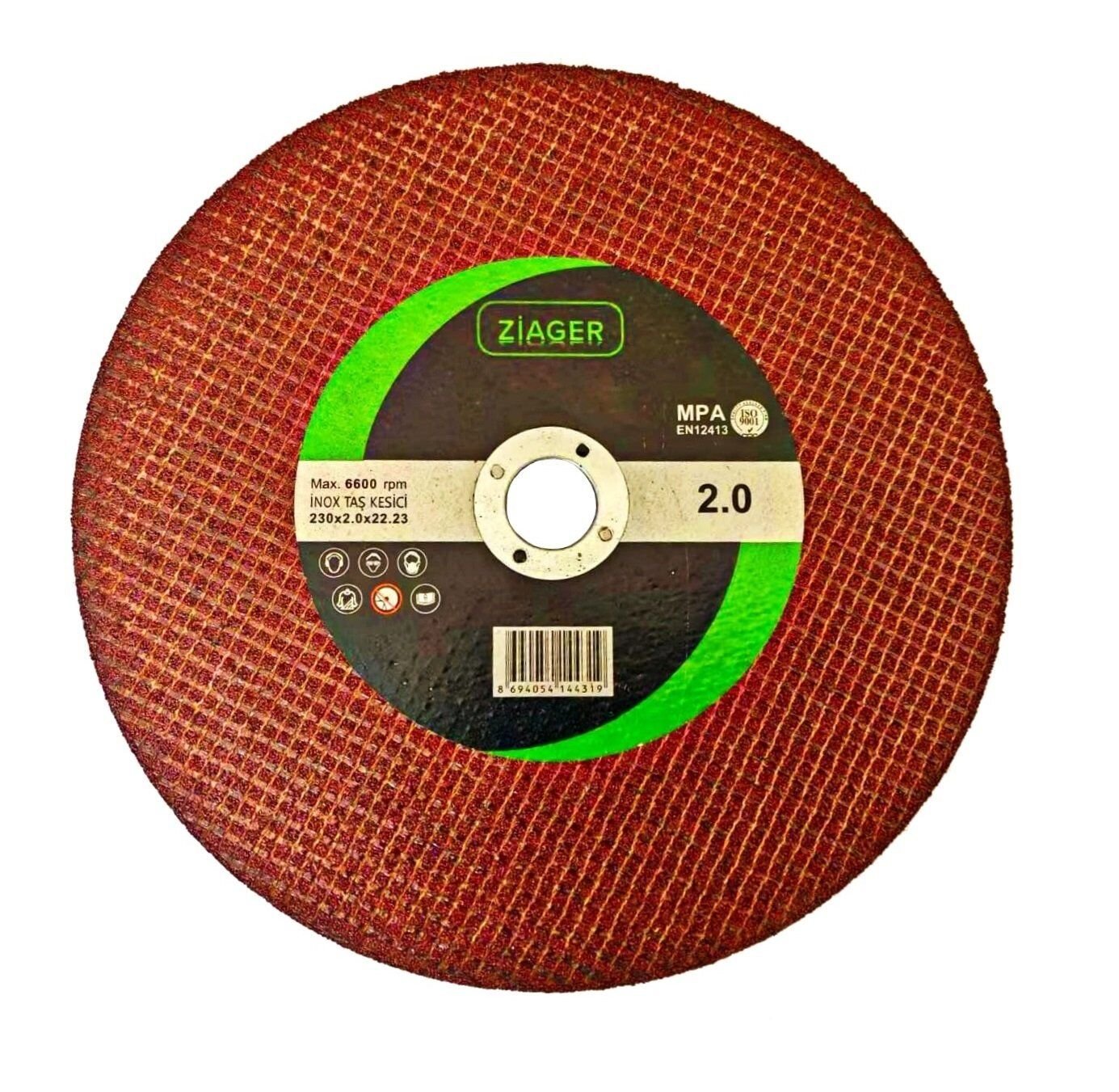 ZIAGER 230x2 mm Yüksek Performans Metal-Paslanmaz Aluminyum-Krom Kesme Taşı-Diski