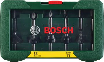 Bosch Aksesuarlar Bosch - 12 Parça Freze Seti 8 mm Şaftlı