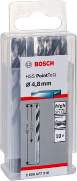 Bosch Aksesuarlar Bosch - HSS-PointeQ Metal Matkap Ucu 4,8 mm 10'lu