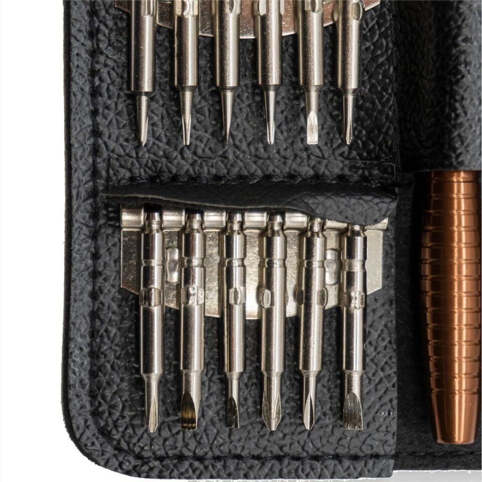 ROX Wood Deri Çantalı 25 Parça Hassas Tornavida Takımı