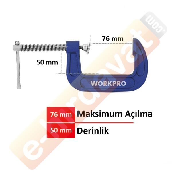 WORKPRO WP232018 75mm G Tipi İşkence