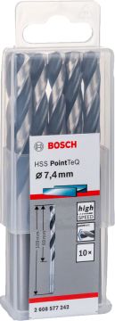 Bosch Aksesuarlar Bosch - HSS-PointeQ Metal Matkap Ucu 7,4 mm 10'lu