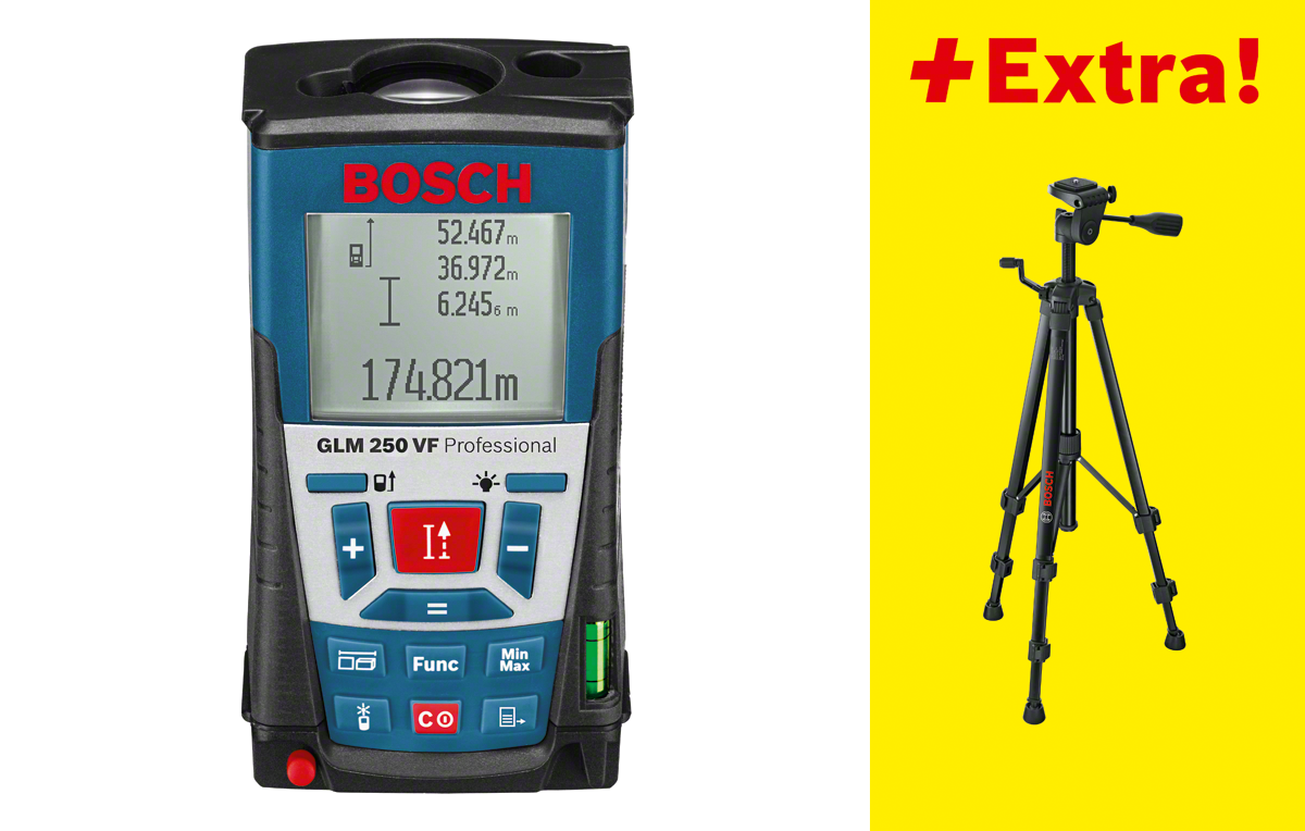 Bosch Ölçme Aletleri Bosch GLM 250 VF + BS 150 Professional Lazerli Uzaklık Ölçer